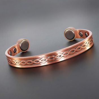 Equilibrium Men’s Celtic Patterned Copper Bangle