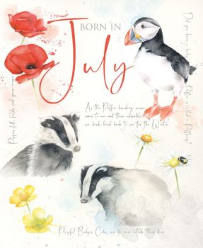 Cherry Orchard Natures Diary Born in July Birthday Card