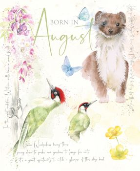 Cherry Orchard Natures Diary Born in August Birthday Card