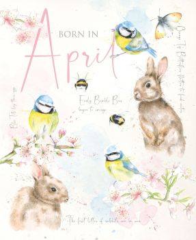 Cherry Orchid Natures Diary Born in April Birthday Card